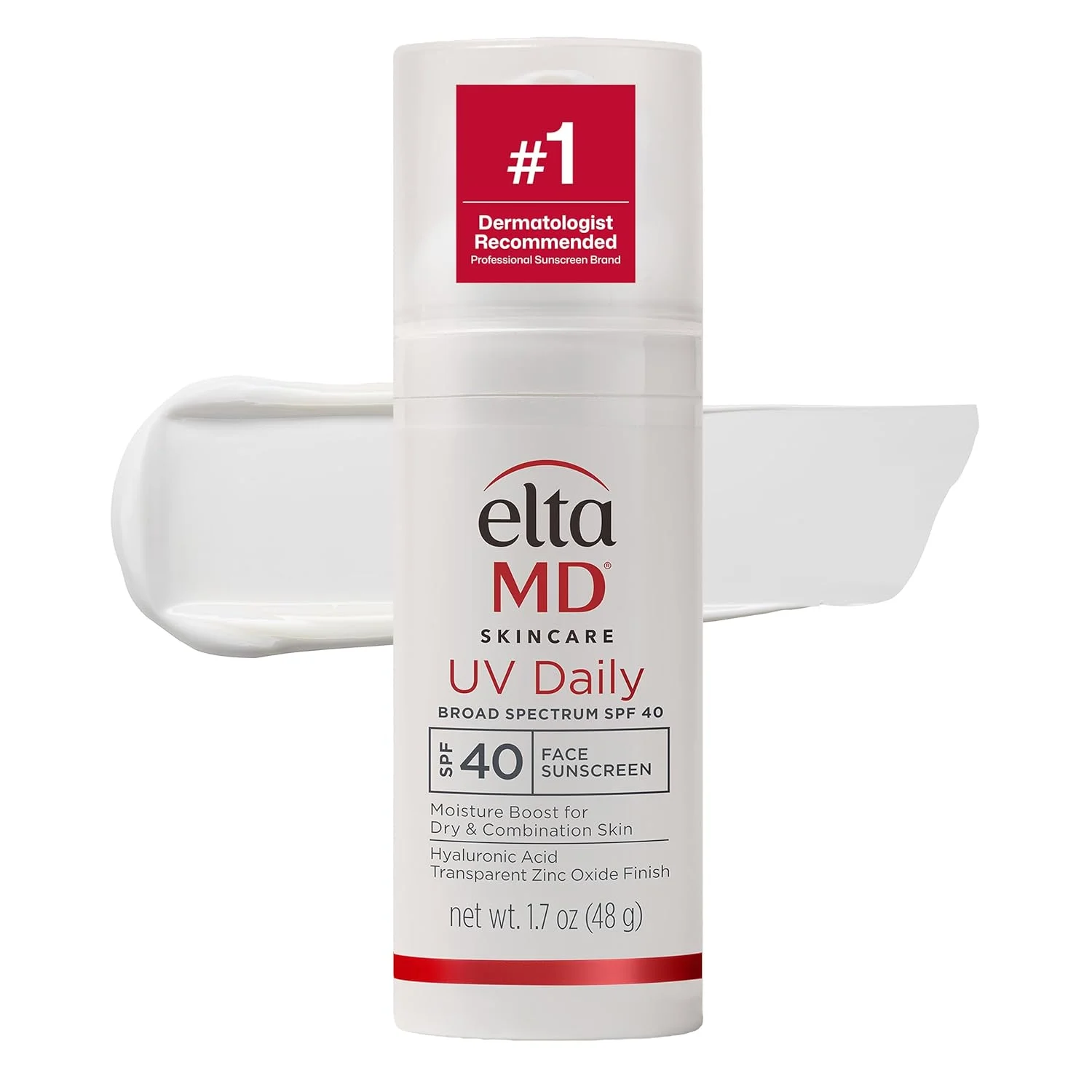 EltaMD UV Daily Untinted Face Sunscreen Moisturizer, SPF 40, 1.7 oz