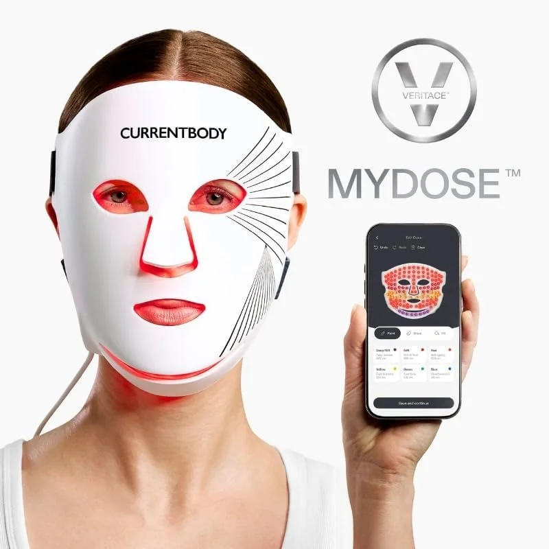CurrentBody LED Series 3 - Mascarilla Facial de Fototerapia LED (6 longitudes de onda, MyDose)