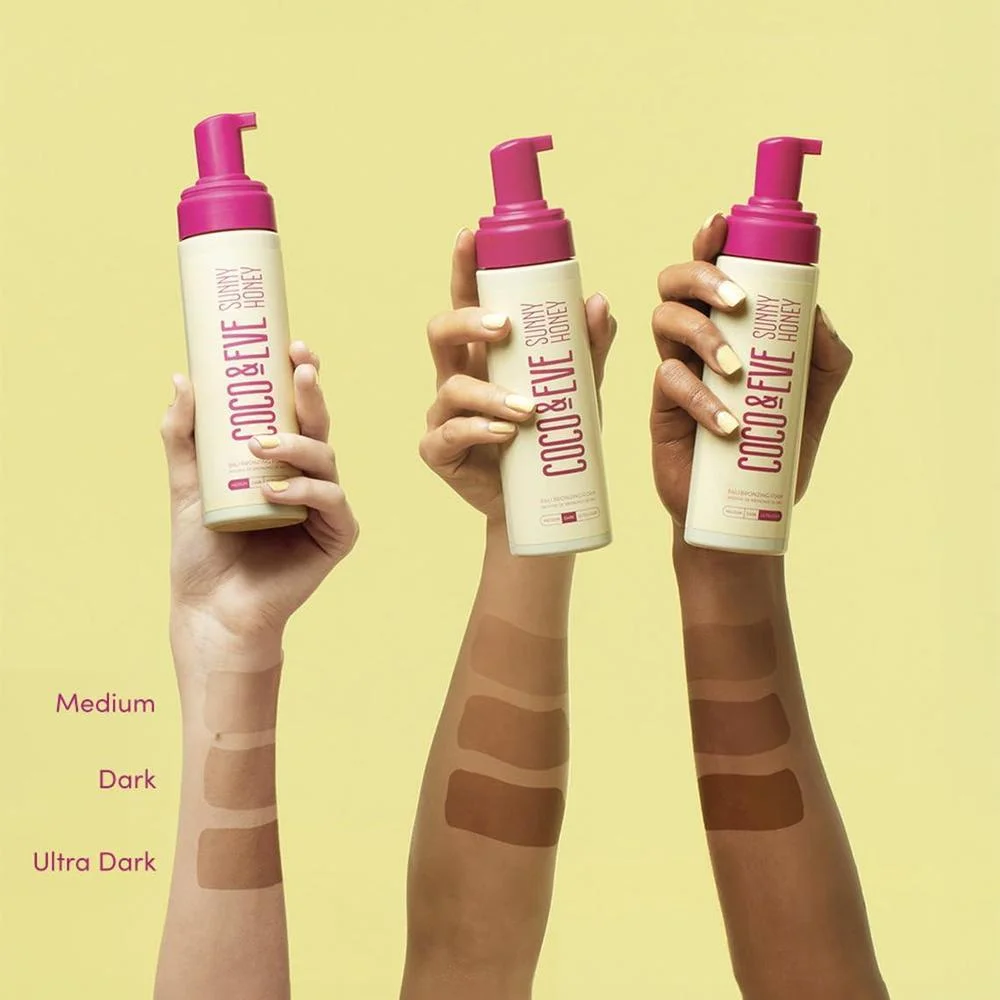 Kit Mousse Autobronceadora Oscura, Loción Bronceadora Instantánea sin Sol con Guante