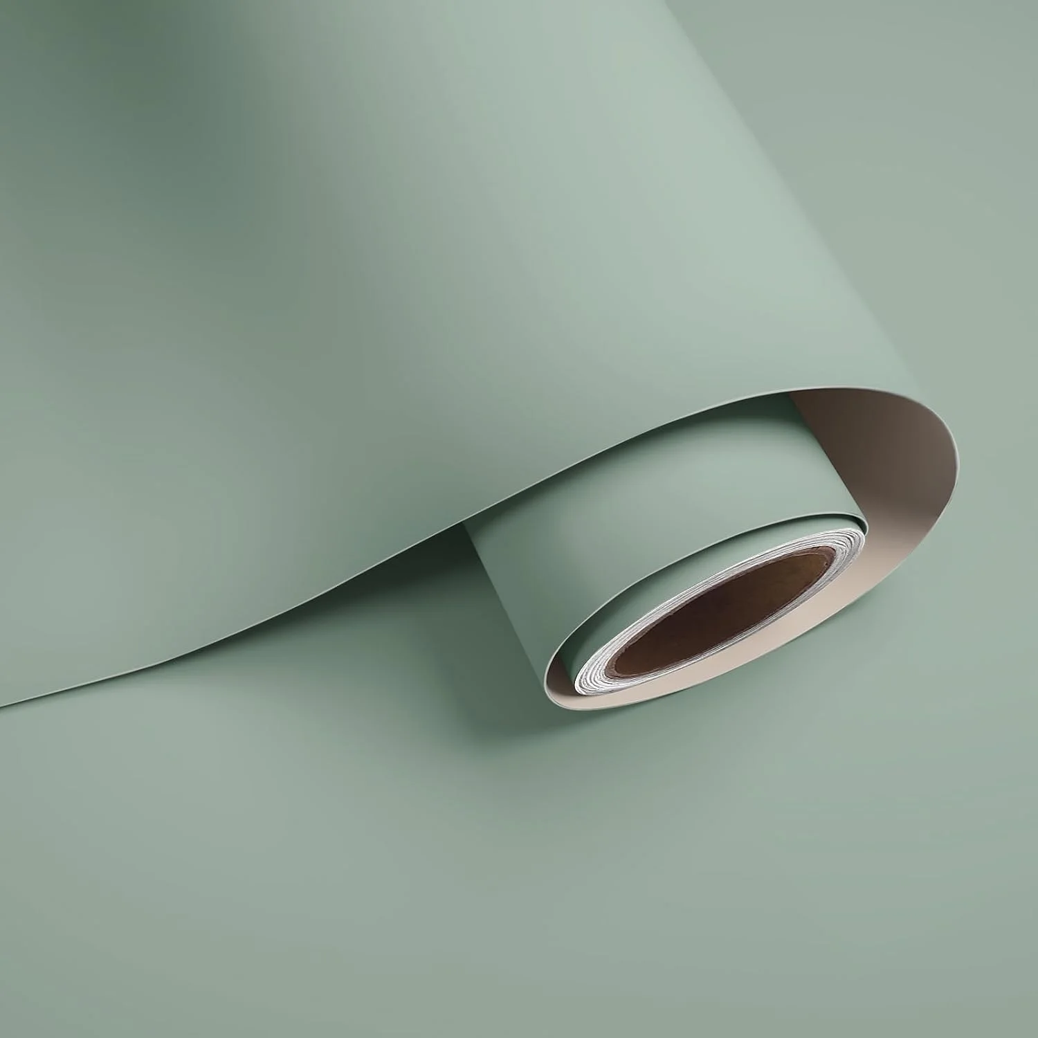 VaryPaper 24''x160'' Light Sage Green Contact Paper Waterproof Matte Green Wallpaper Stick and Peel for Bedroom Bathroom Removable Self Adhesive Solid Color Vinyl Wrap for Countertops Cabinets Desk