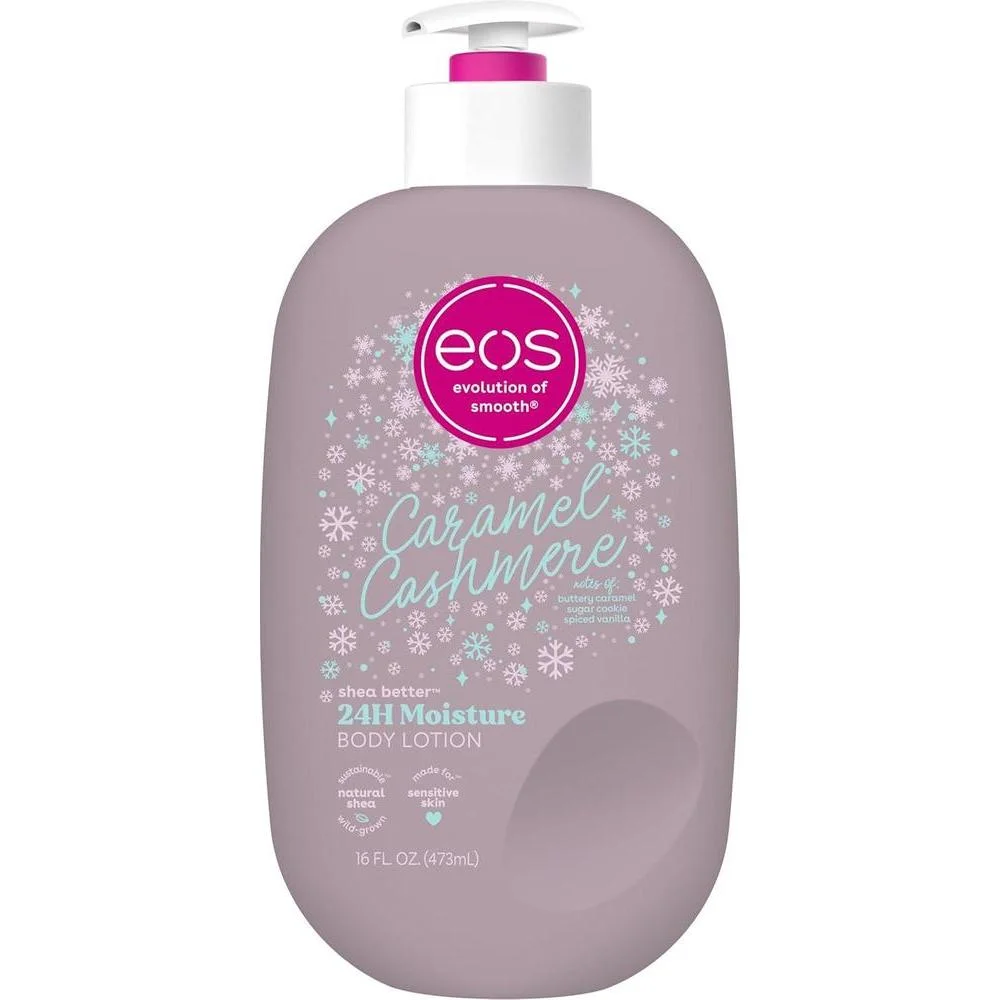 Eos Shea Better Holiday Loción Corporal Caramel Cashmere Edición Limitada 473 ml