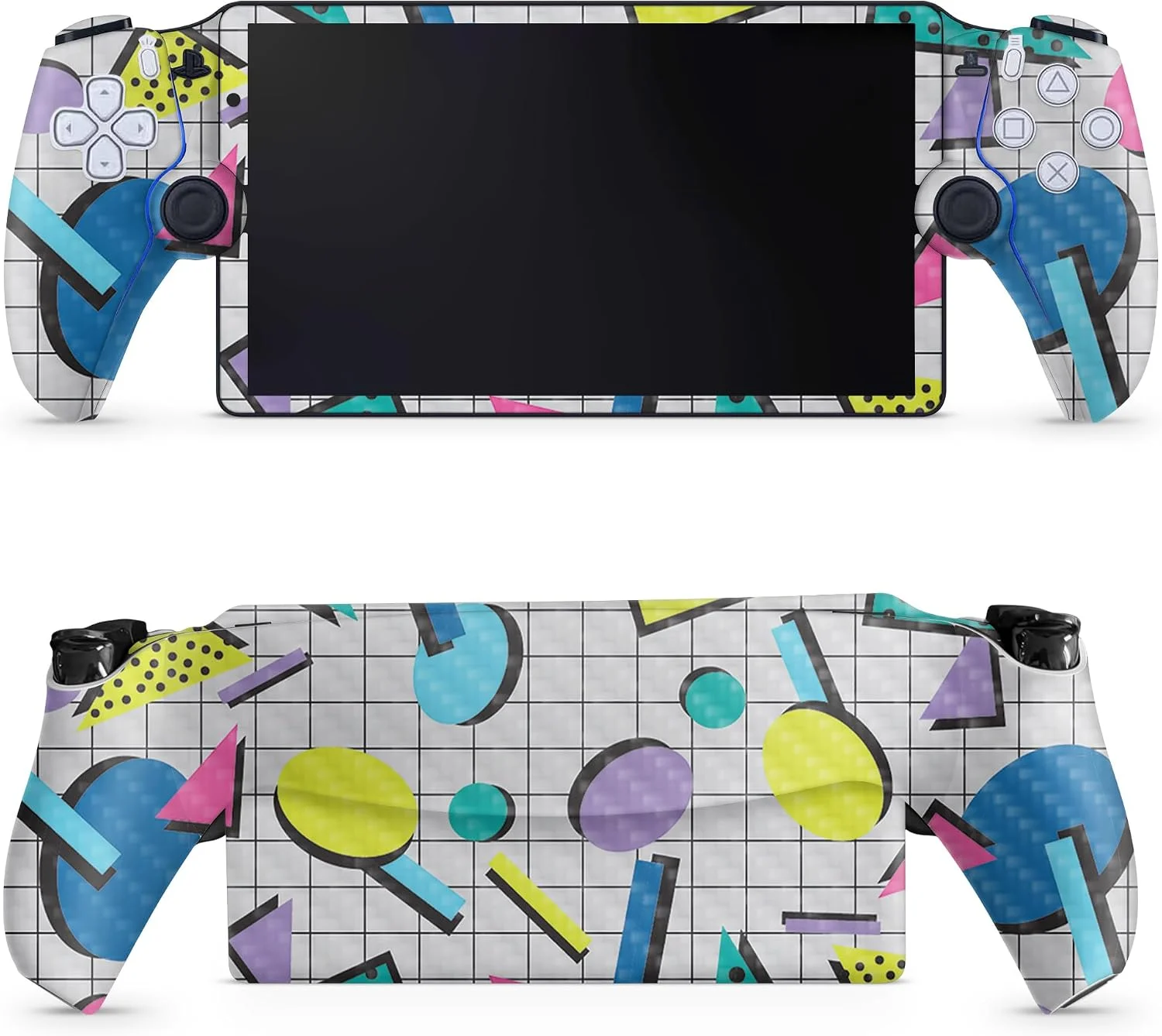 Skin de vinilo PS5 Portal Remote Player Carbon Fiber Awesome 80s MightySkins
