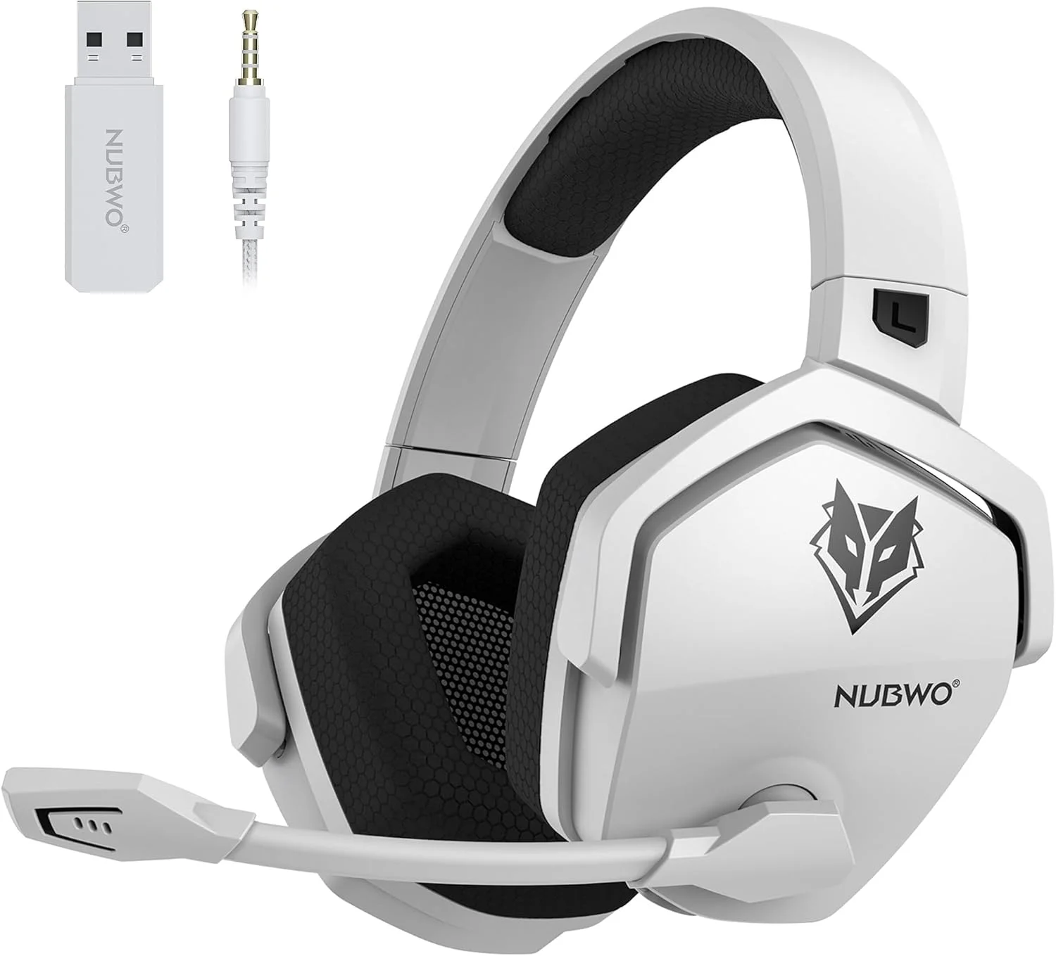 Headset Gaming Inalámbrico NUBWO G06 para PS5, PS4 y PC, Blanco
