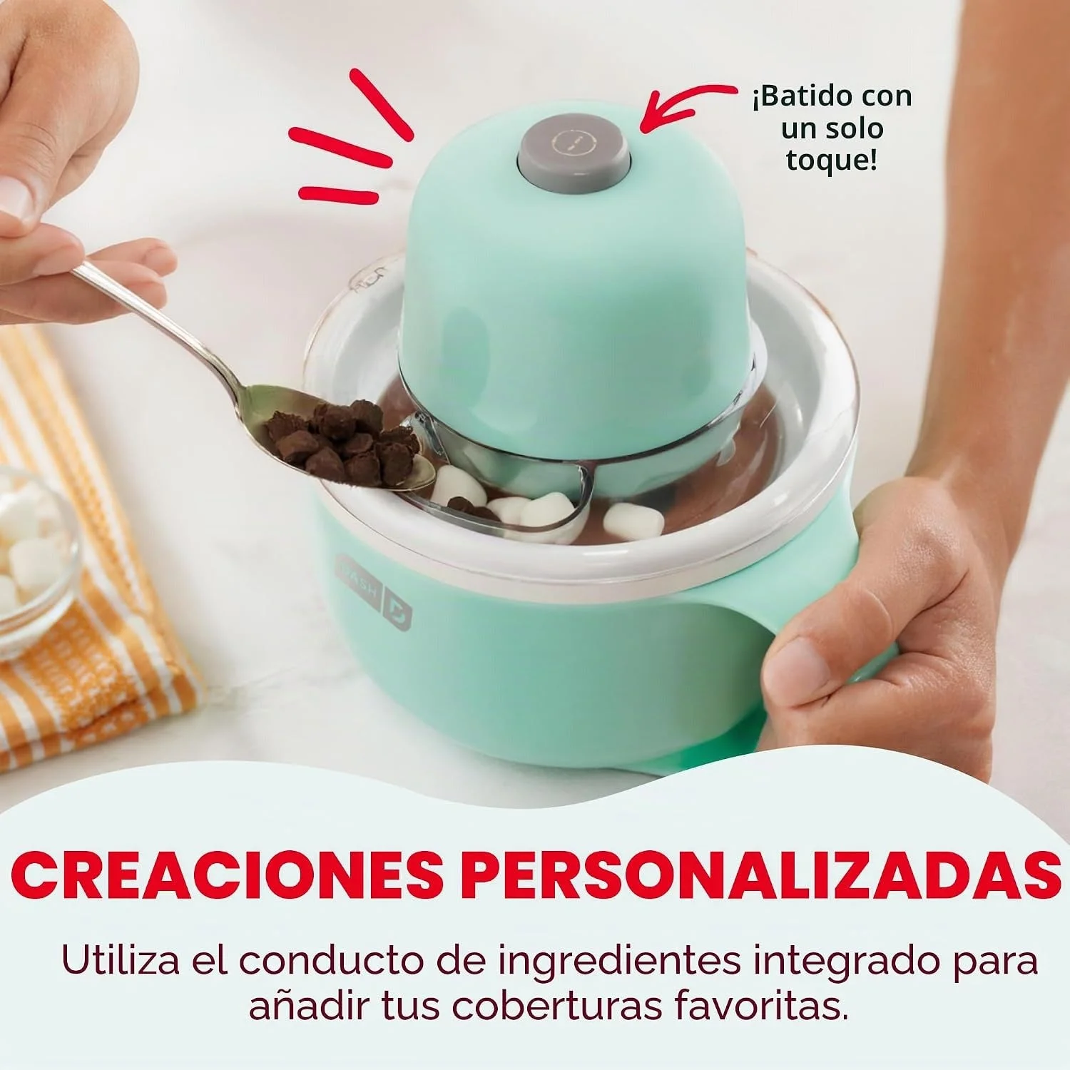 DASH My Mug Ice Cream Maker Bundle, 2 Half-Pint Freezer Mugs