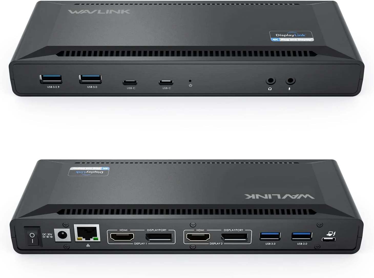 Docking Station USB-C WAVLINK Dual 4K@60Hz con 2 HDMI y 2 DisplayPort