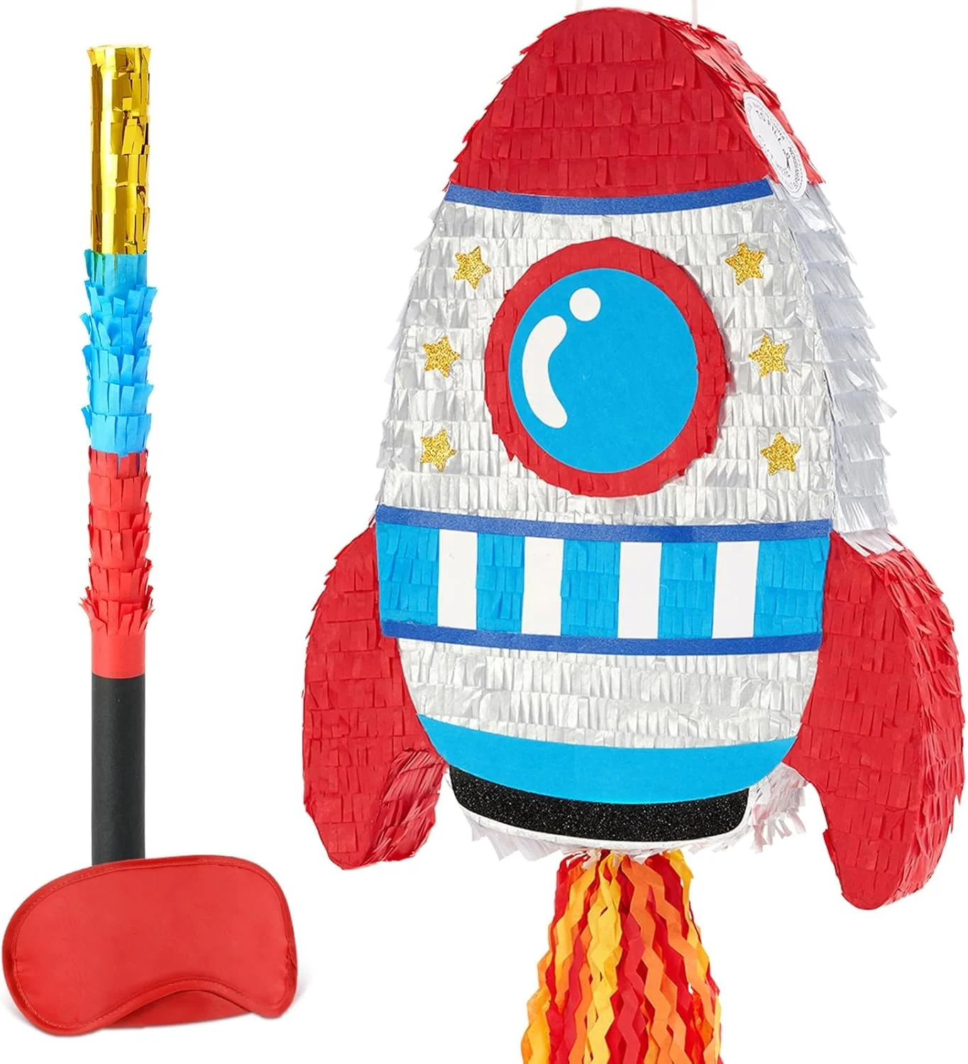 Piñata Cohete Espacial WERNNSAI con Venda y Bate