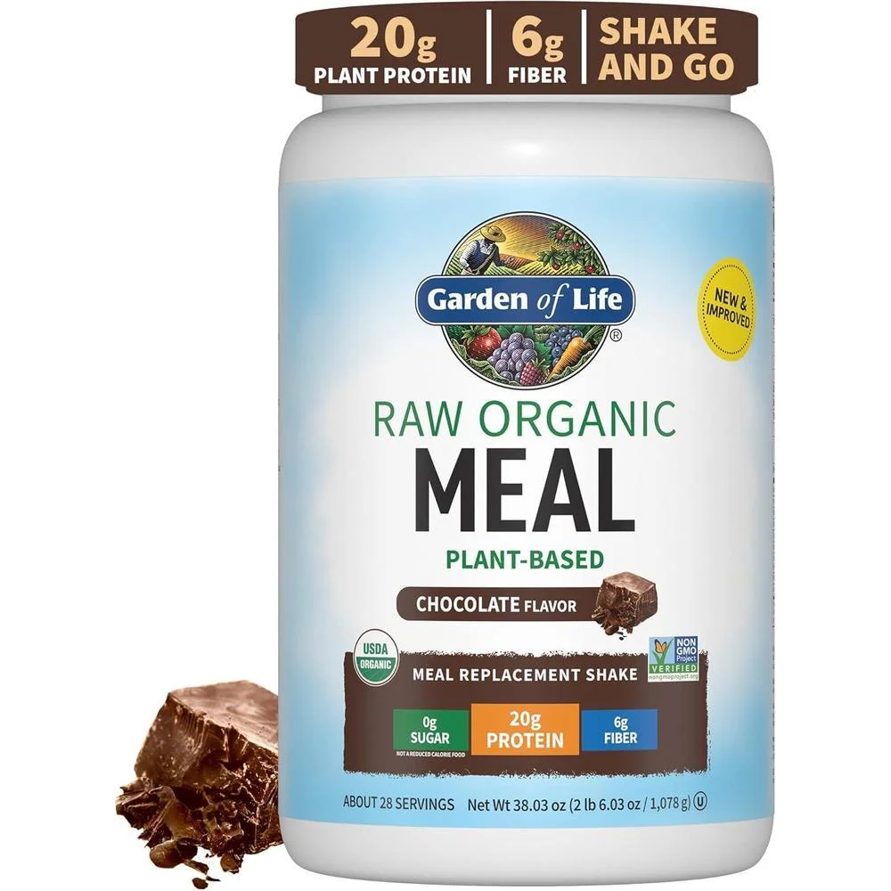 Suplemento Proteico Garden of Life Raw Organic Meal Chocolate 28 Servicios