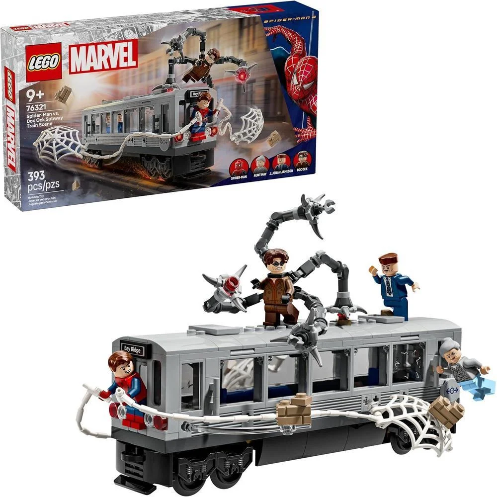 Set de construcción LEGO Marvel Spider-Man vs. Doc Ock Subway Train Scene 76321
