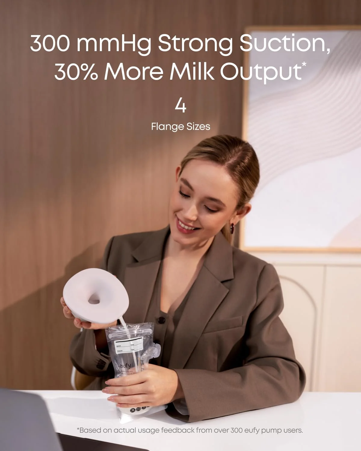 eufy S1 Extractor de Leche Portátil Manos Libres con Calefacción HeatFlow