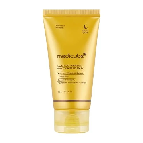 Mascarilla Facial Medicube Wrapping Mask Ácido Kójico y Cúrcuma Despegable
