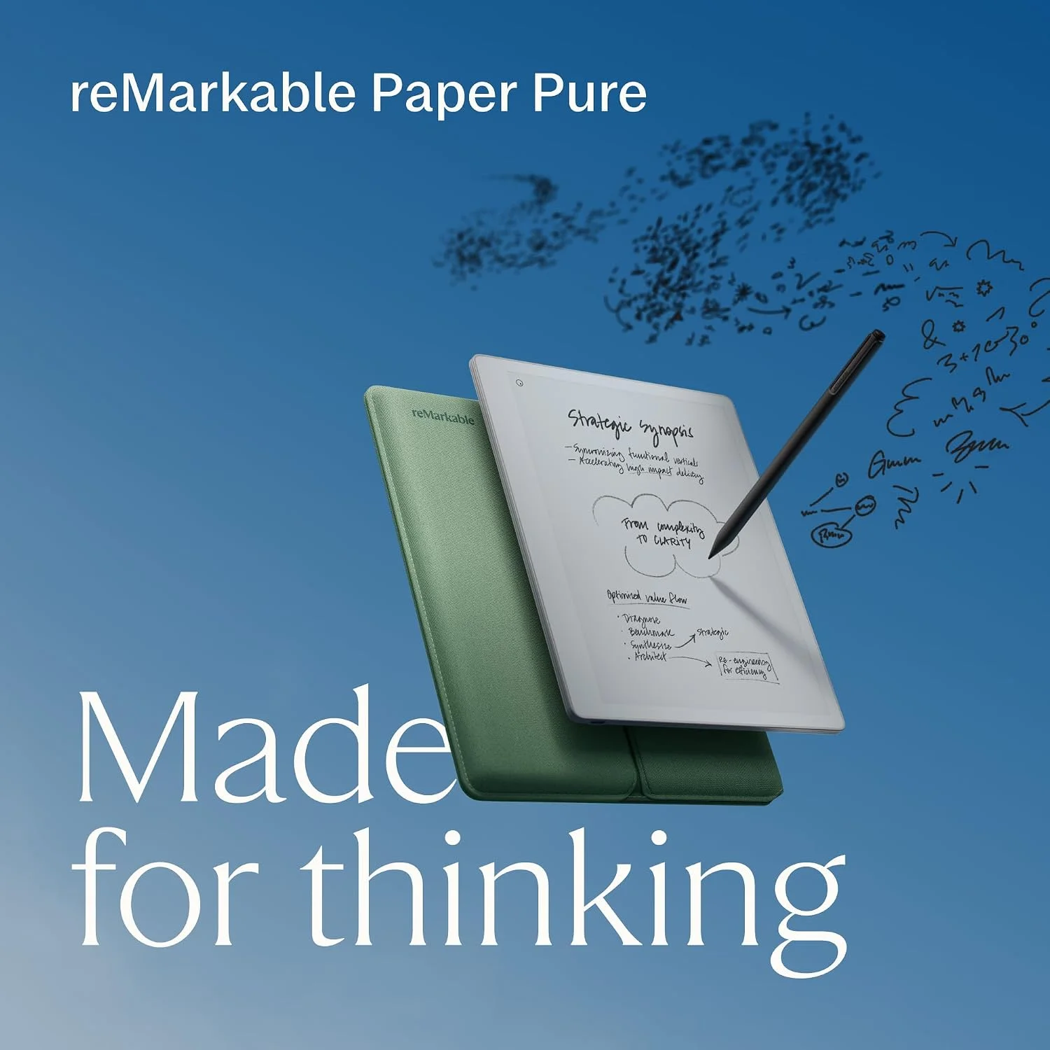 reMarkable Paper 10.3" B&N (Pure Bundle con Marker Plus) - Folio Verde Niebla