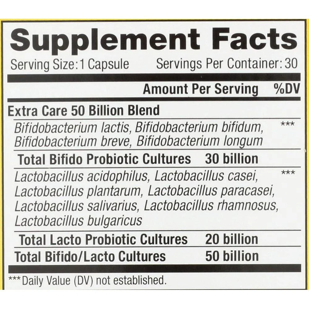 Renew Life Última Flora Probiótica Cuidado Extra, Suplemento de Salud Digestiva e Inmunológica Sin Lácteos, Soya, Gluten