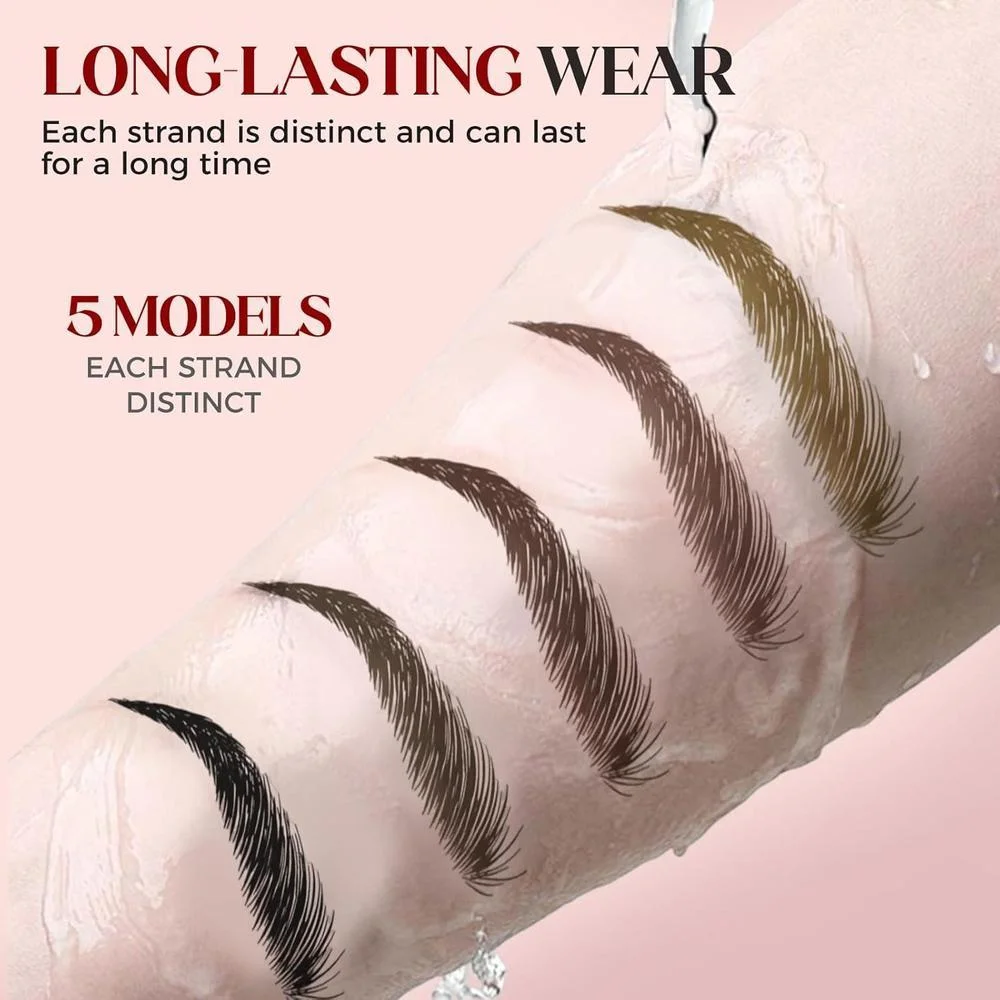 Lápiz De Cejas 3d Microblading De 4 Puntas Resistente Al Agua Larga Duración Para Trazos Finos Y Look Natural