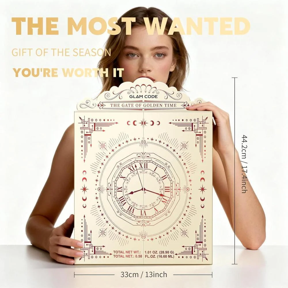 Glam Code Calendario de Adviento de Maquillaje 2025 con 24 sorpresas, set de regalo para mujeres y adolescentes