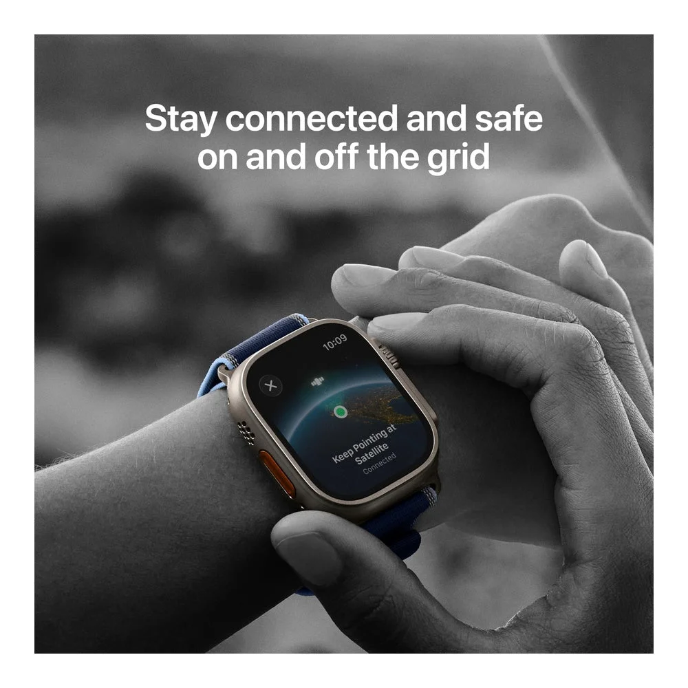 Apple Watch Ultra 3 [GPS + Cellular 49mm] Running & Multisport Smartwatch w/Rugged Titanium Case w/Black Titanium Milanese Loop - L. Satellite Communications, Advanced Health & Fitness Tracking