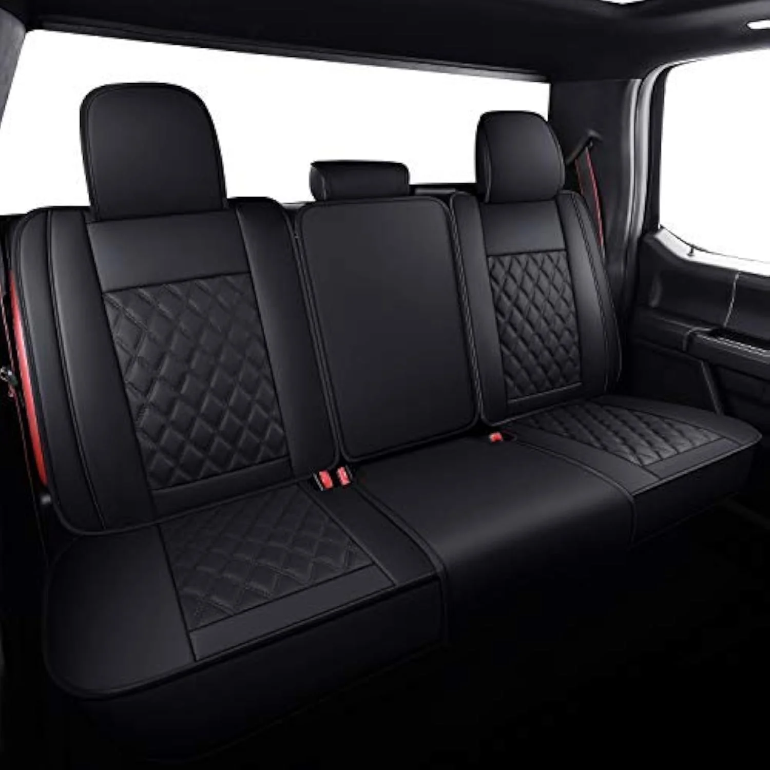 Funda de asiento trasero Aierxuan para Ford F150 F250 F350 F450 Crew Cab negro