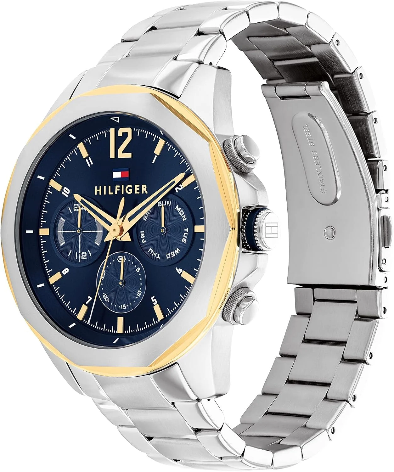 Tommy Hilfiger Men's Multifunction Quartz Watch, Stainless Steel Bracelet 46mm