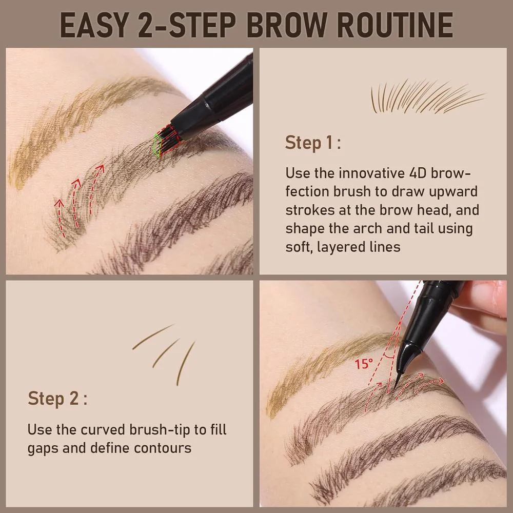 Lápiz de Cejas Doble Punta 4D Brow-Fection