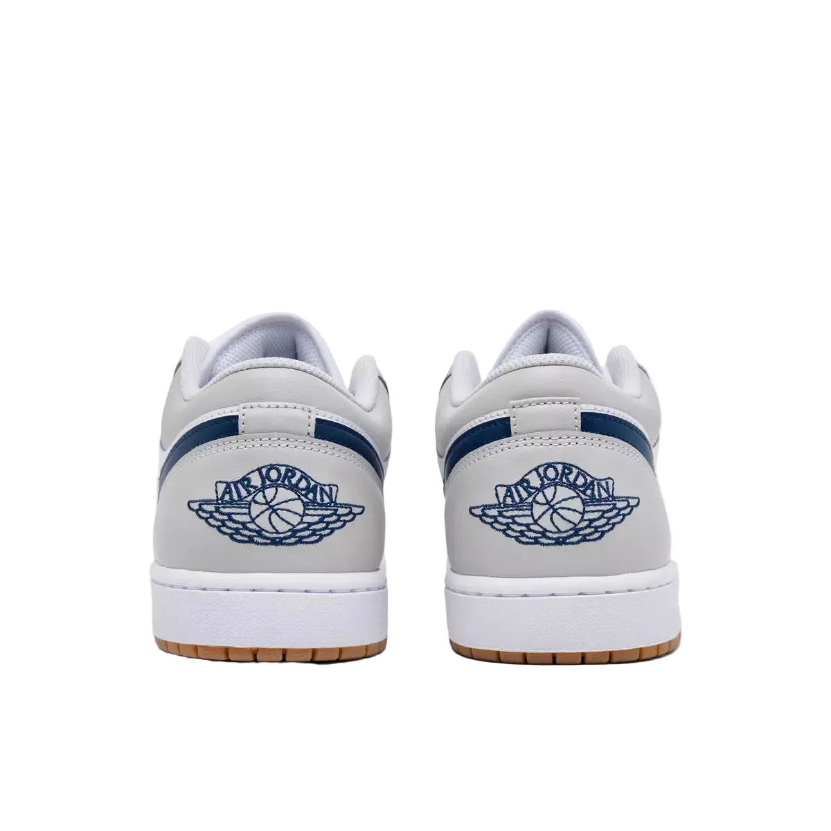 Air Jordan Retro 1 Low Casual Shoes Men's White/Neutral Gre