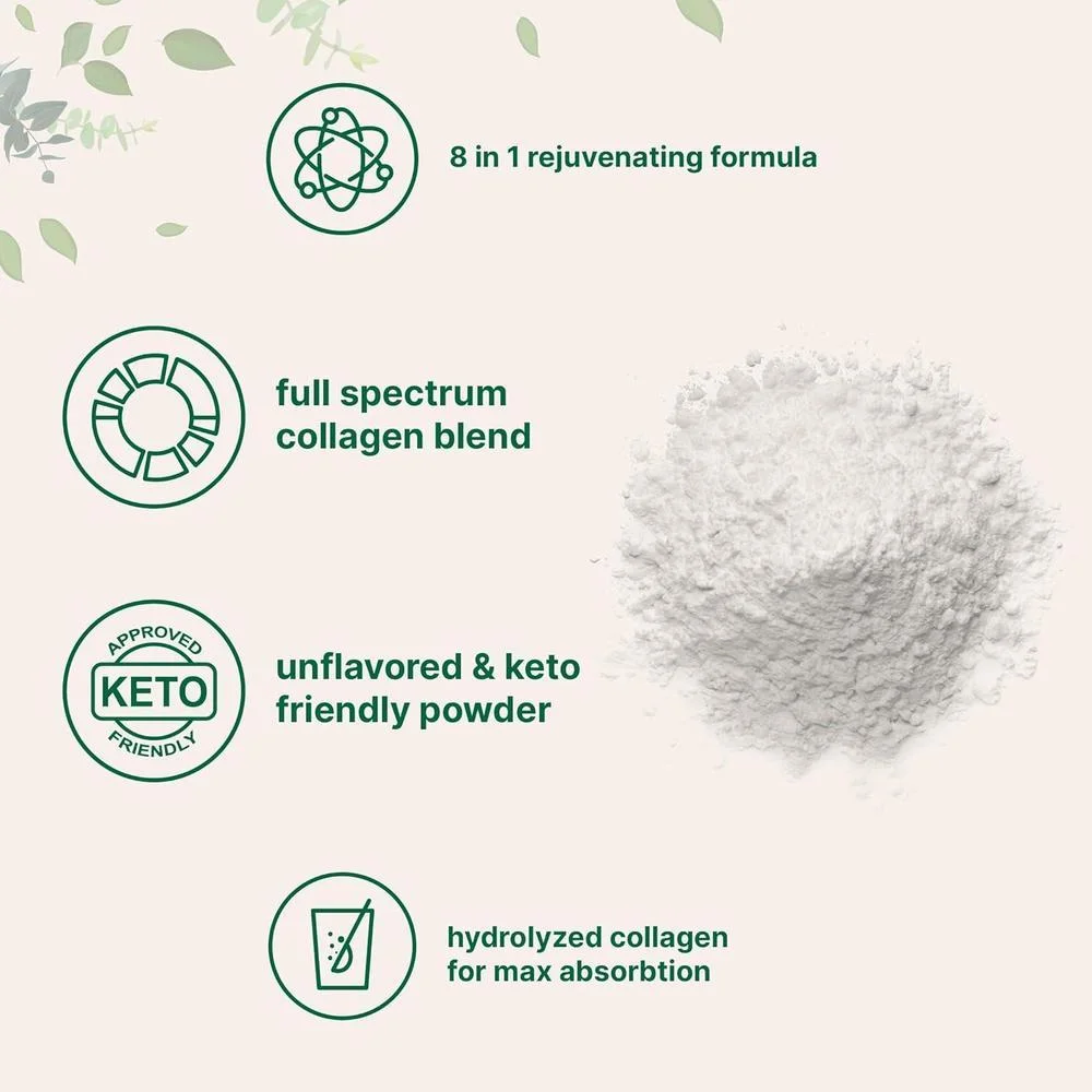Polvo de Péptidos de Colágeno Multiples con Biotina, Ácido Hialurónico y Vitamina C