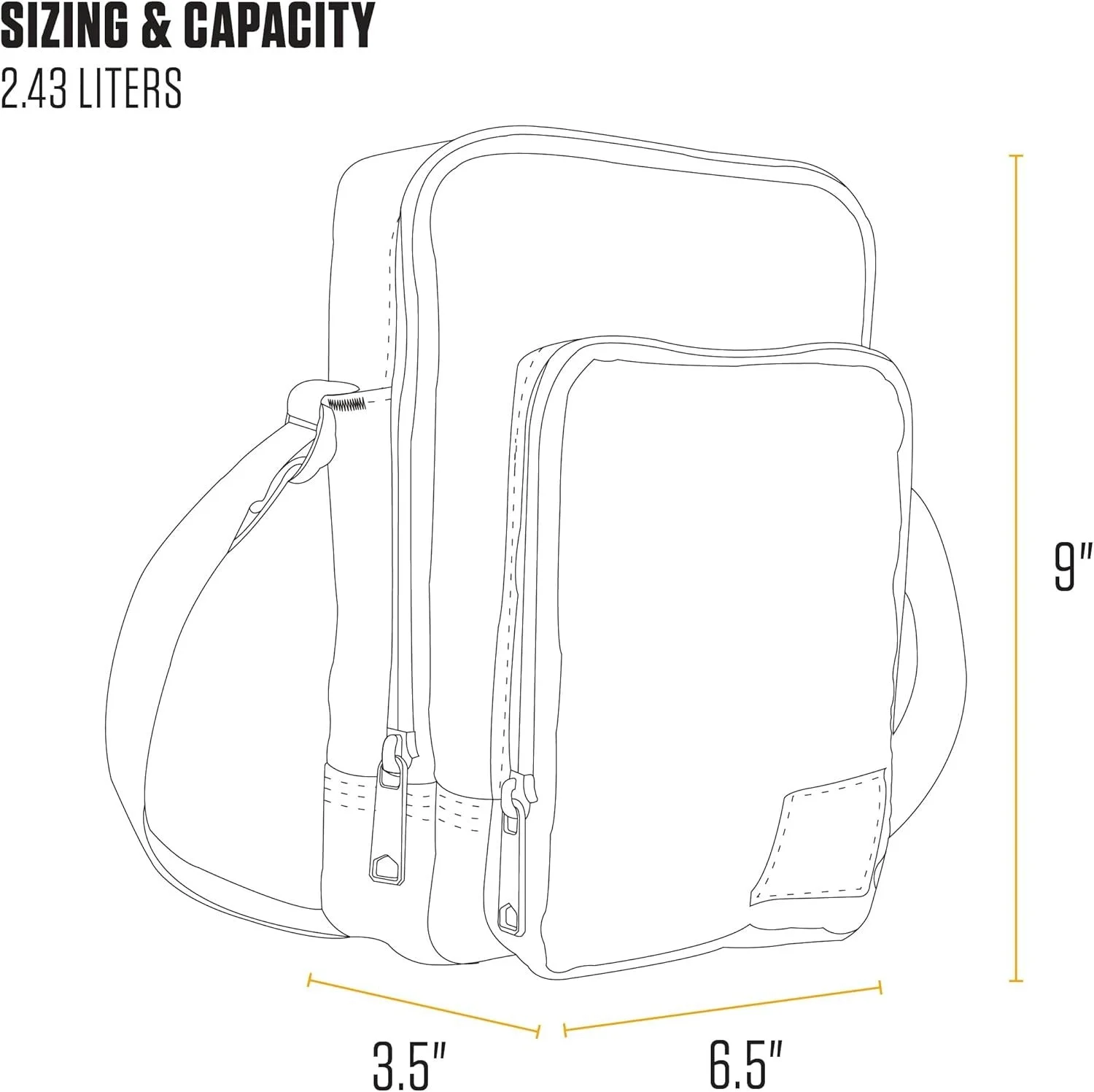 Carhartt Crossbody Zip Bag, Durable, Adjustable Crossbody Bag with Zipper Closure for Men and Women, Carhartt Brown