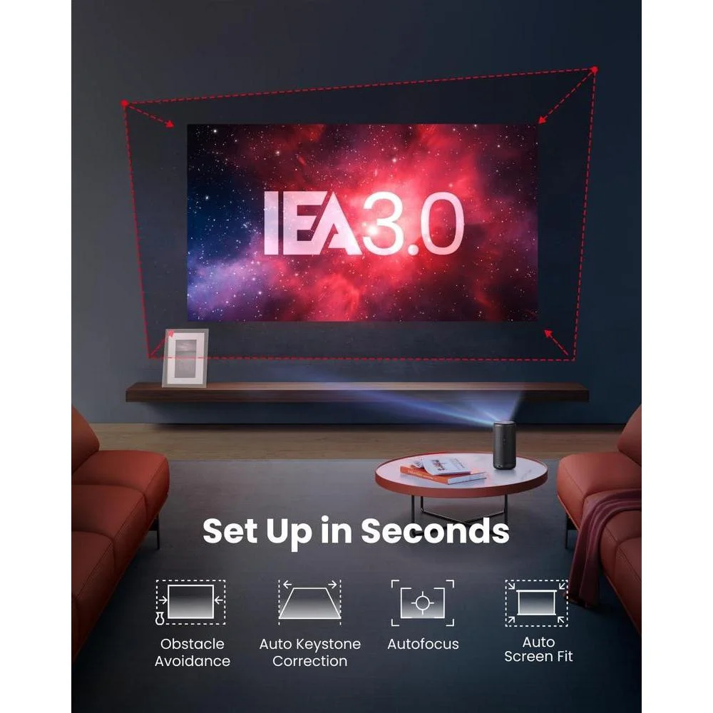 Proyector portátil NEBULA Capsule 3 con Netflix y Dolby Digital, imagen 1080p y batería de larga duración