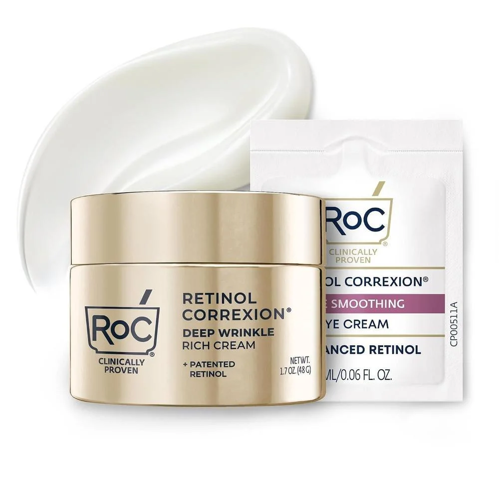 RoC Crema Rica para Arrugas, Sin Fragancia, Antienvejecimiento para Hombres y Mujeres