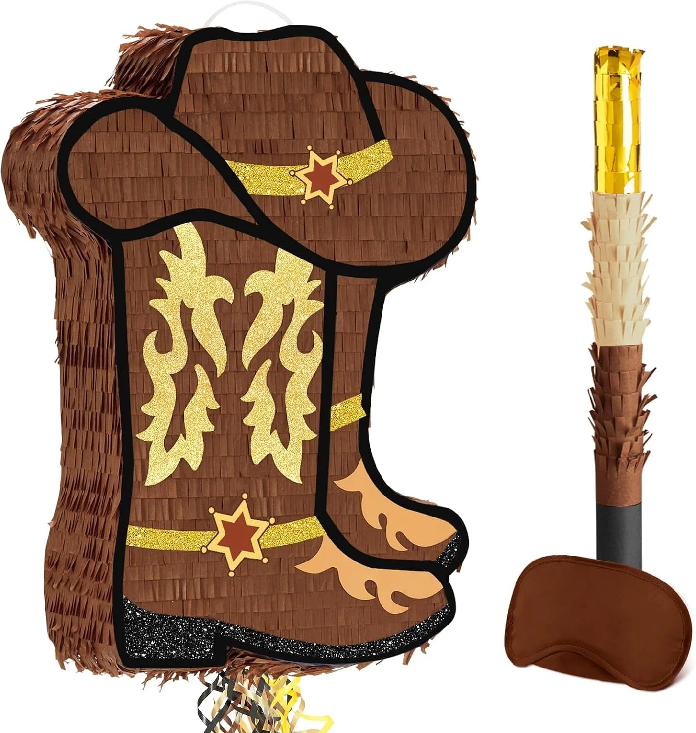 Piñata bota vaquera Western Cowgirl Boot para fiestas temáticas