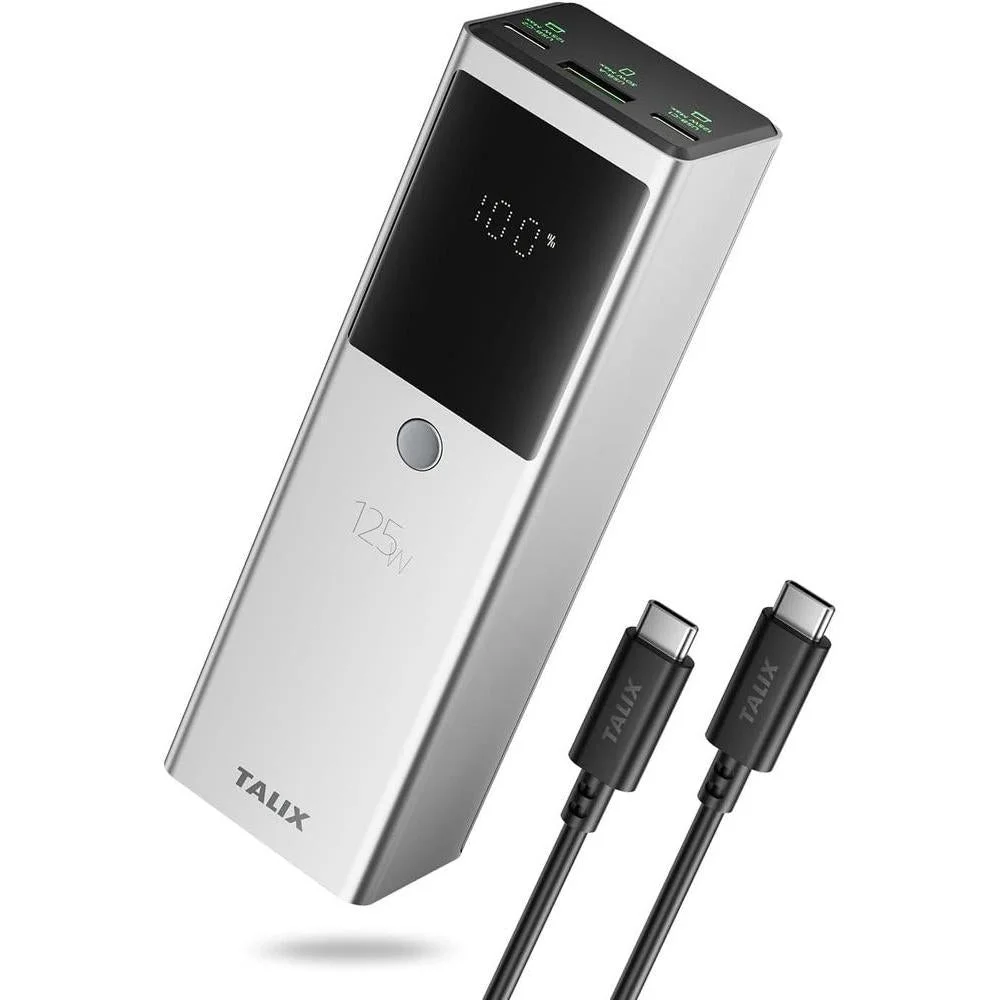 Batería Externa Talix 12800mAh con Carga Rápida 100W USB-C