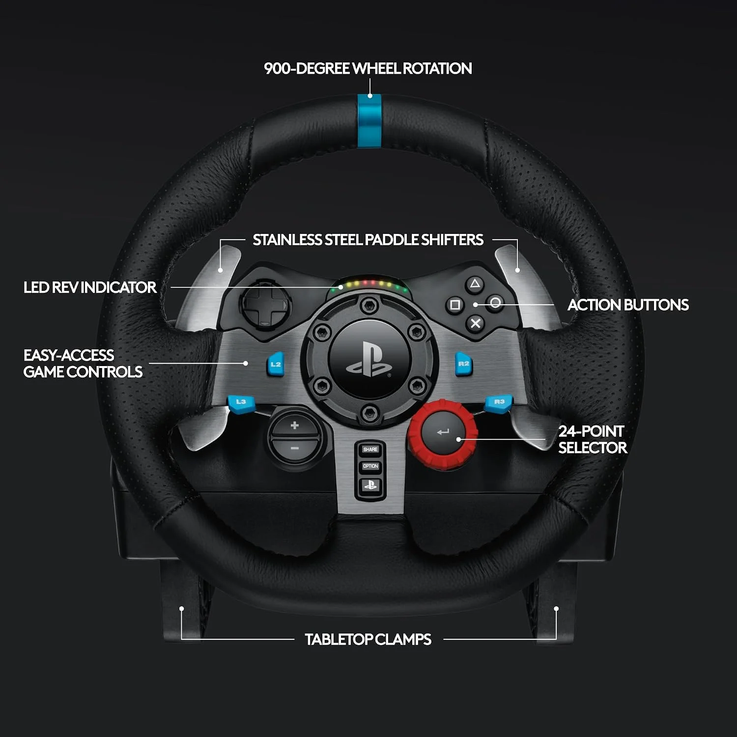 Logitech G29 Driving Force - Volante y pedales (PS5/PS4/PC)