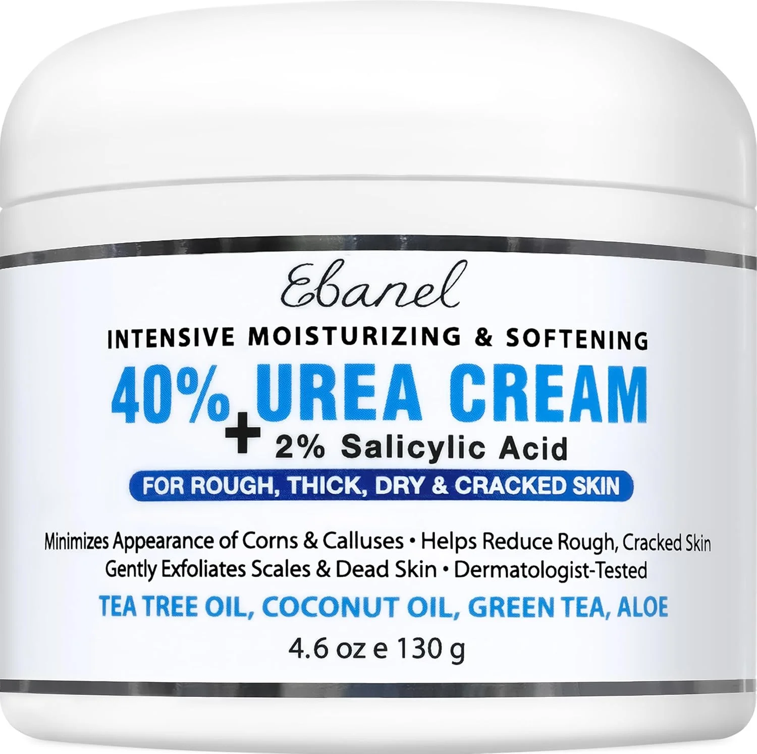 Crema Ebanel Urea 40% con Ácido Salicílico 2% para Pies Secos y Agrietados