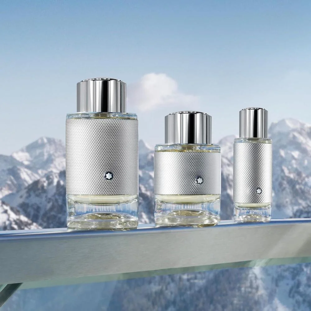 MONTBLANC Explorer Platinum Eau de Parfum para Hombre, Fragancia Amaderada y Ambarina, Notas de Violeta y Salvia