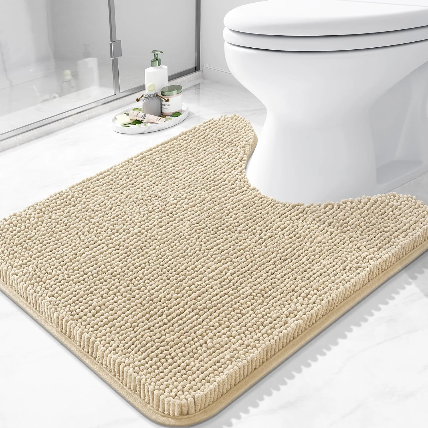 Bajada de baño Arotive U chenille beige 24x20