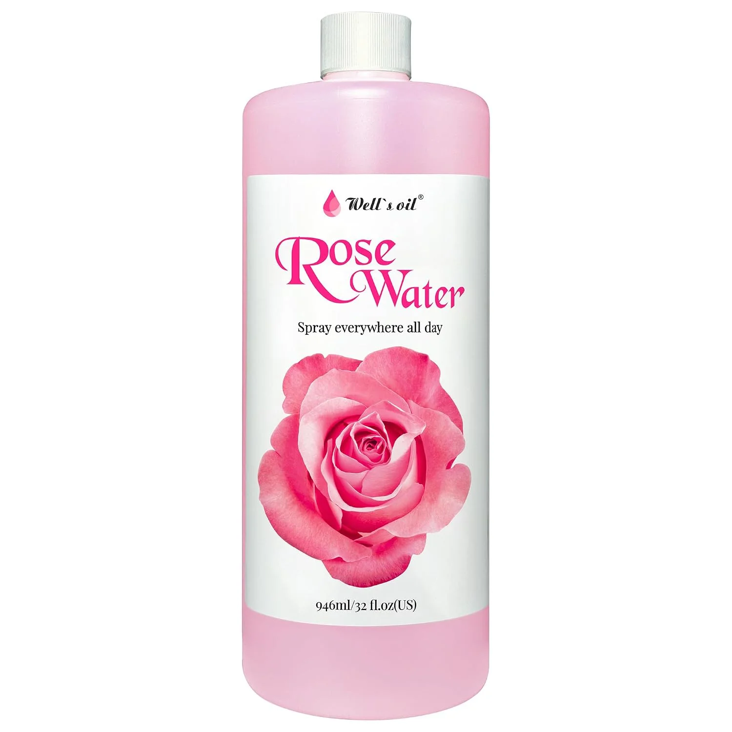 Hidrosol de Rosas Well's Oil Spray para Rostro y Cabello 946 mL