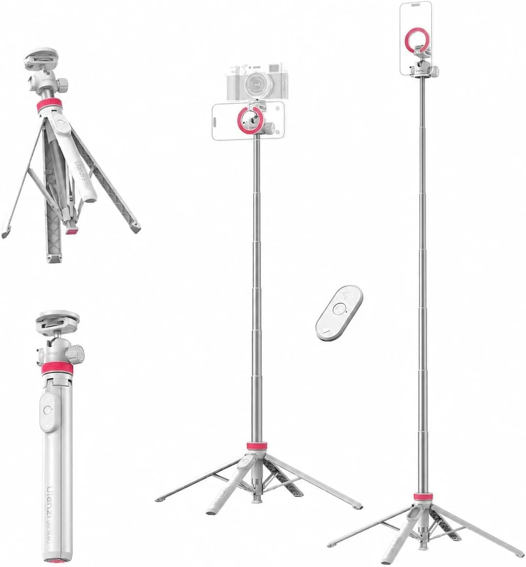 ULANZI MT44M 2-in-1 Auto Open Magnetic Phone & Camera Tripod with Remote