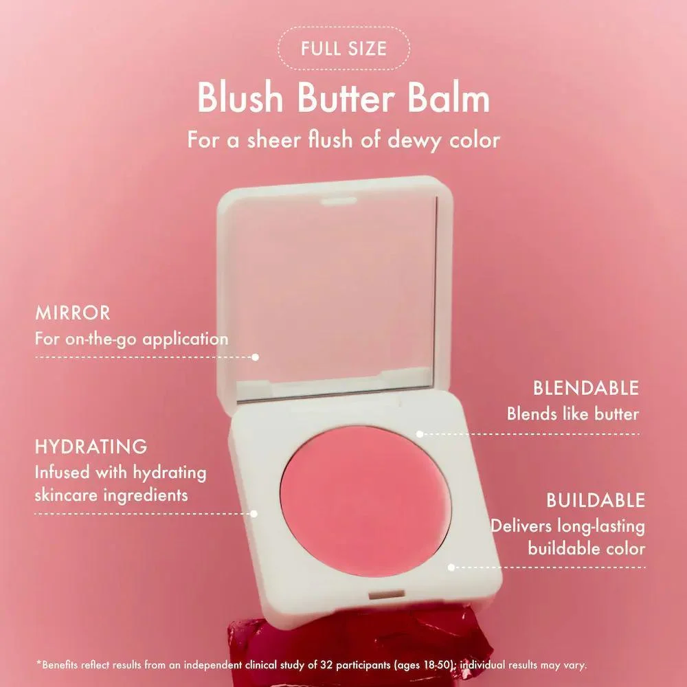 The Dewy Pink Set con Mini Lip Butter Balm en Pink Sugar