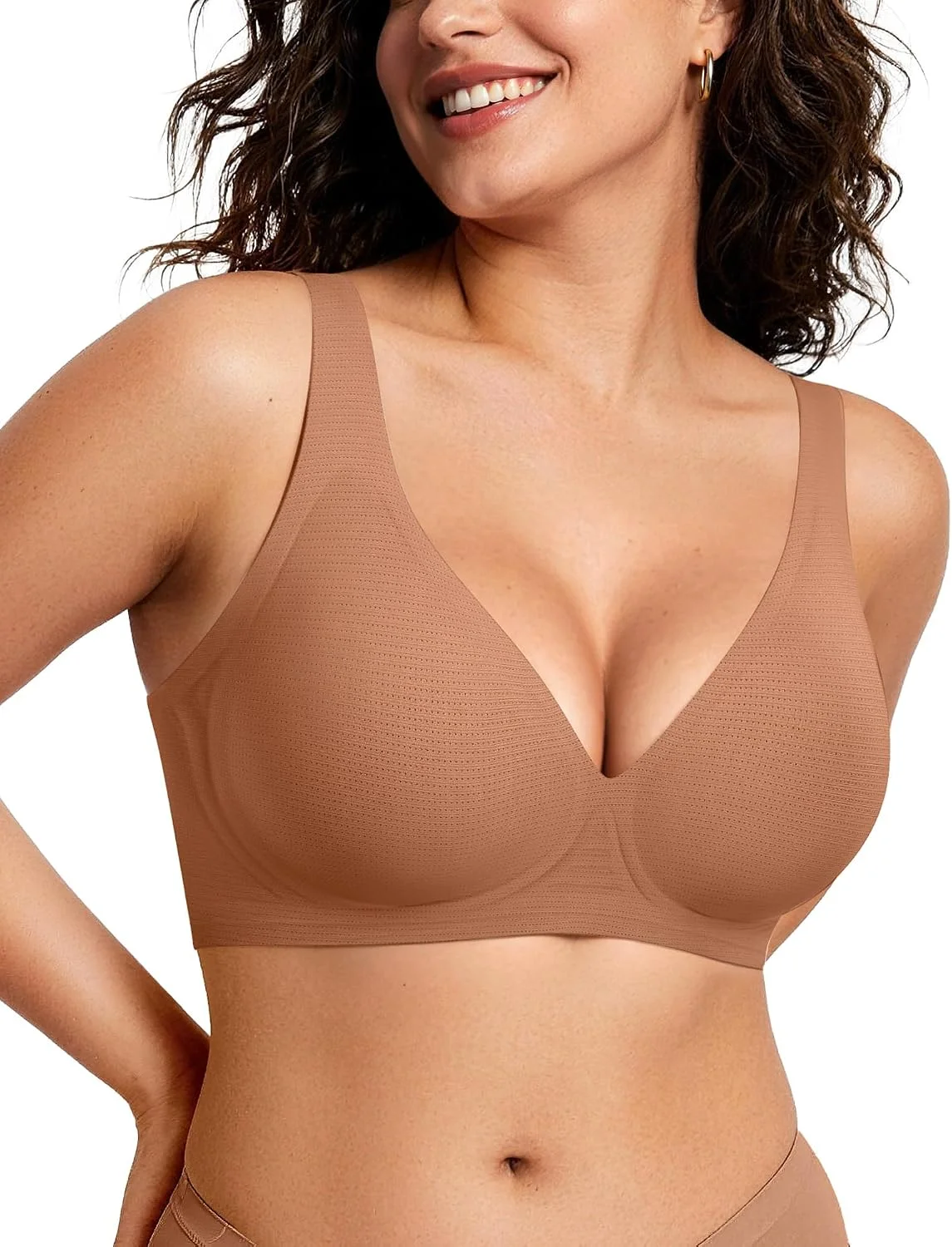 Sostén Oeak Jelly Wireless Push Up Escote V Profundo