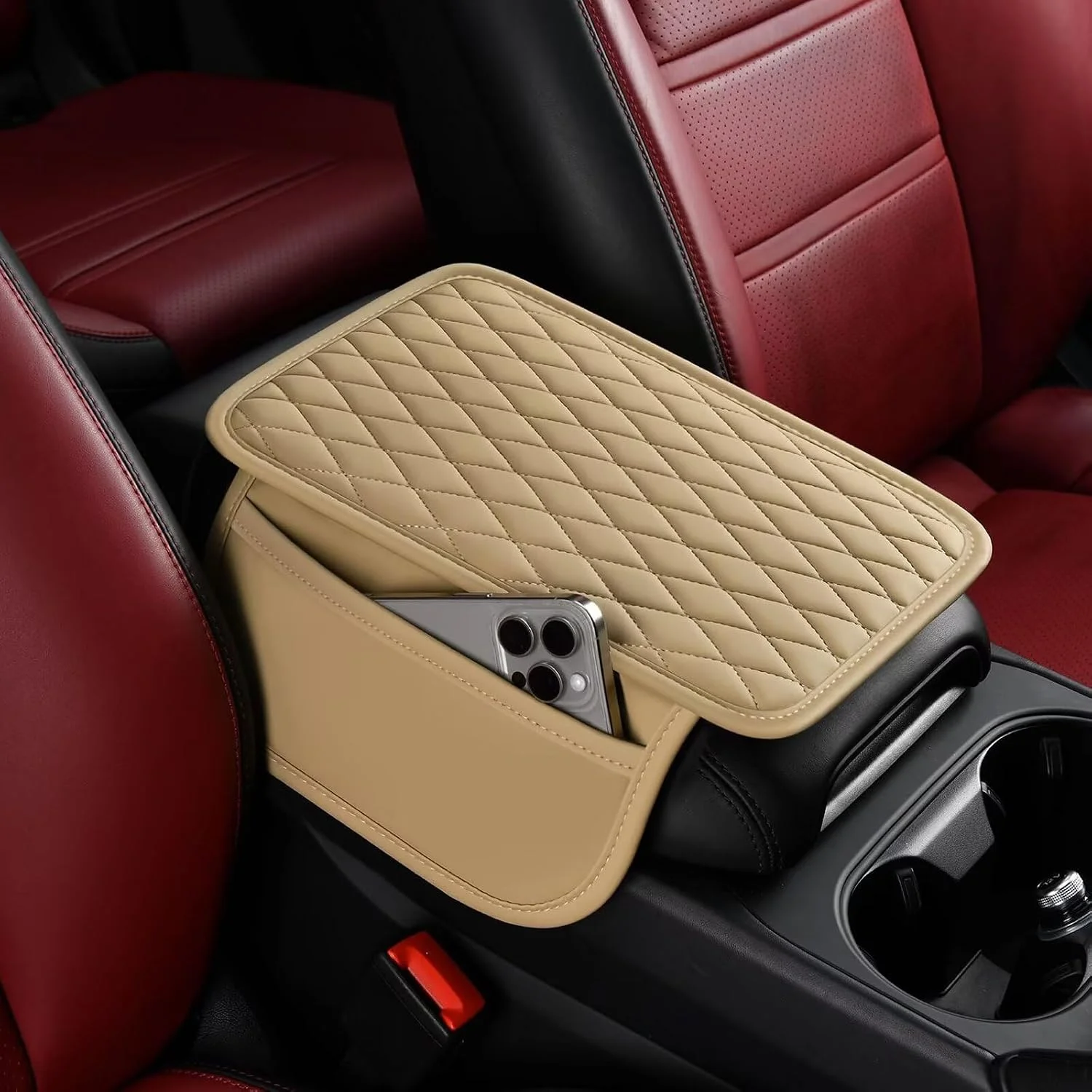 Funda para consola central Bnmffyu para Volkswagen Taos negro