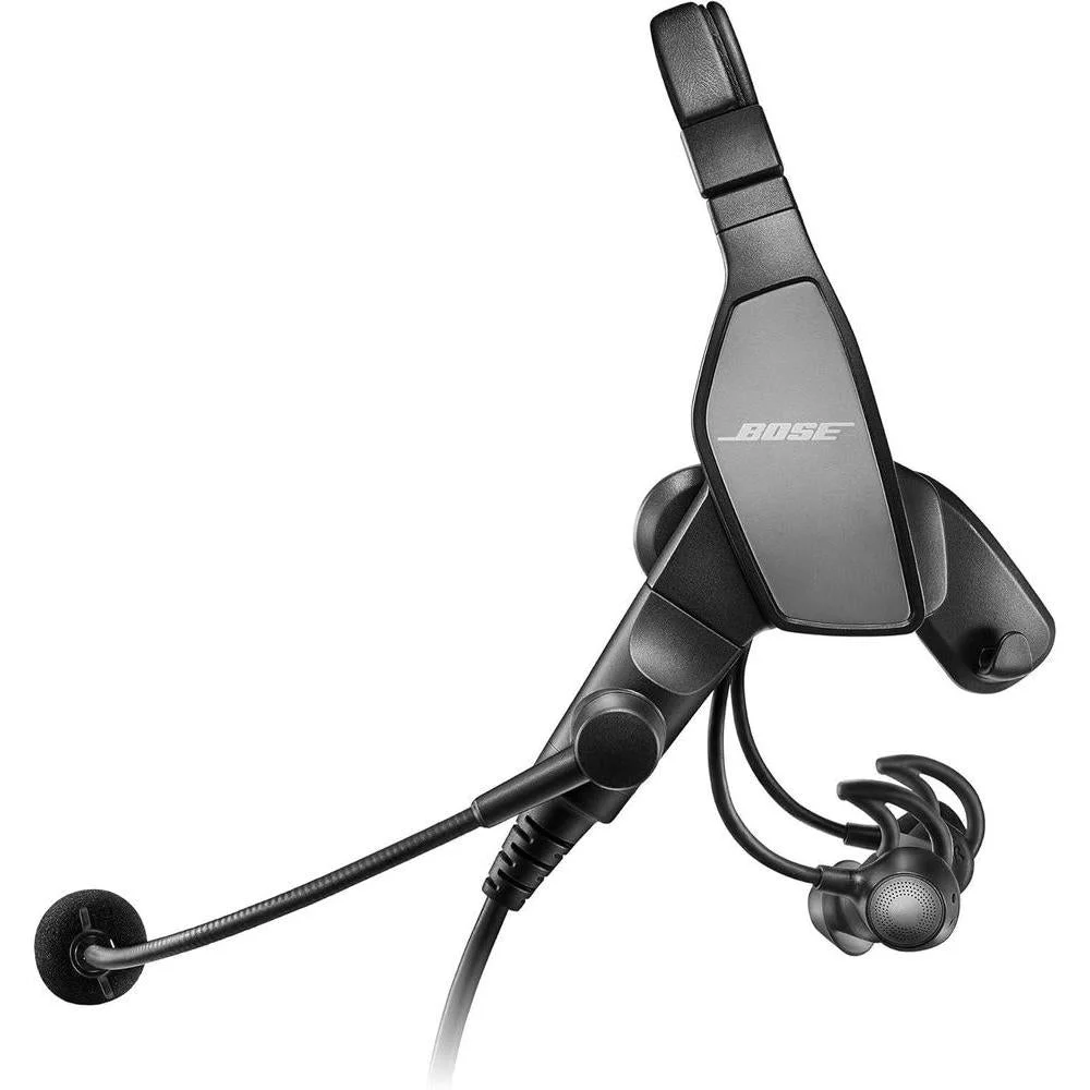 Auriculares de aviación Bose Proflight Series 2 con Bluetooth, cable de doble enchufe, cancelación de ruido y diseño ligero