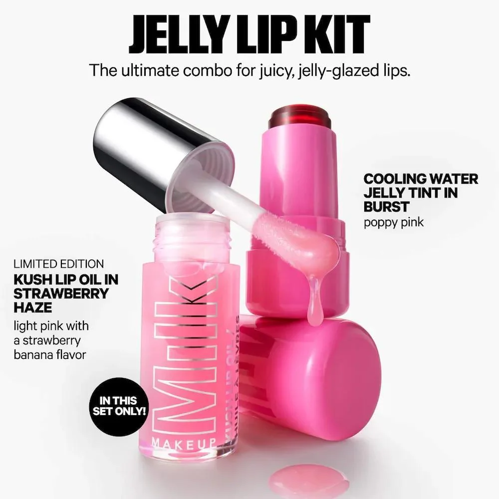 The Jelly Lip Kit: Tinta para Labios + Mejillas y Dúo de Aceite Labial