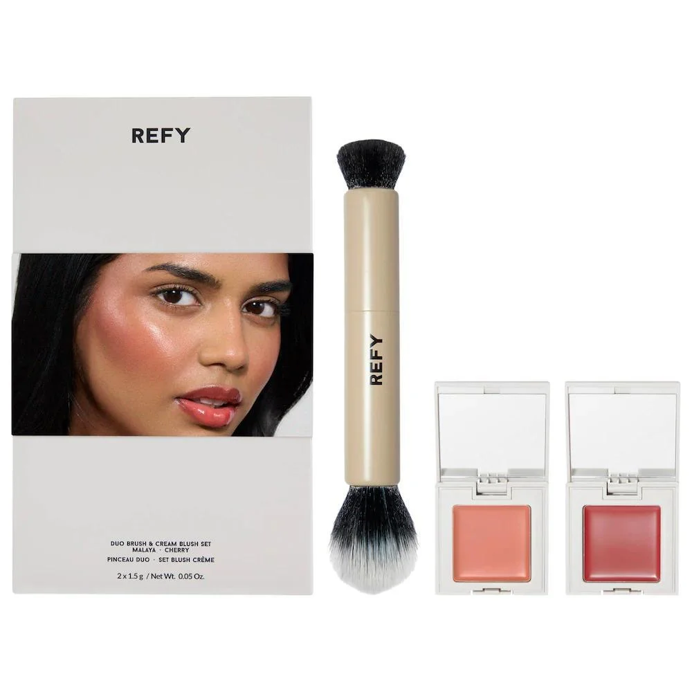 Set de Regalo Dúo de Rubor en Crema con Brocha Dúo