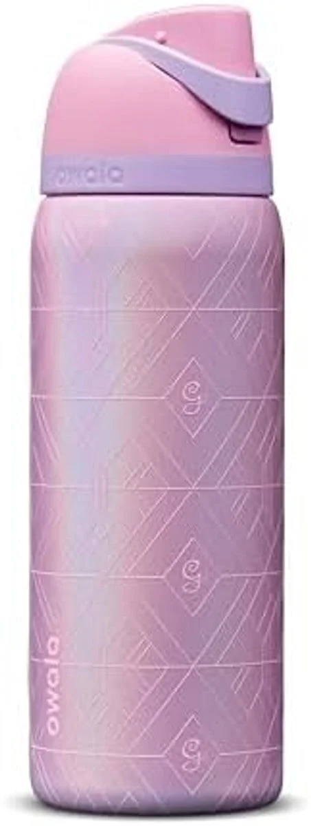 Owala Wicked FreeSip Insulated Stainless Steel Water Bottle with Straw for Sports and Travel, BPA-Free Sports Water Bottle, 32 oz, Glinda (Pink)
