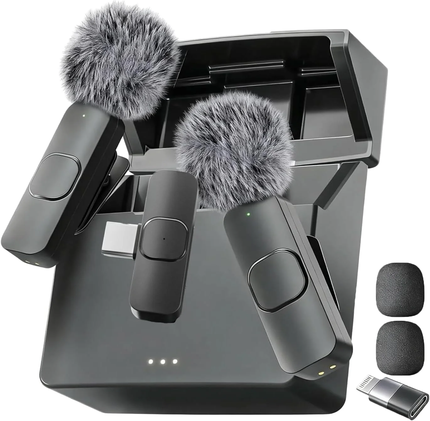Micrófono Mini Mic Pro inalámbrico para iPhone y Android con estuche de carga