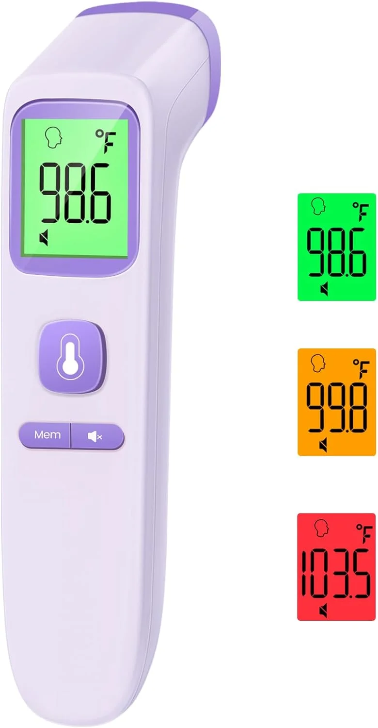 Termómetro infrarrojo sin contacto Goodbaby para adultos, niños y bebés color morado