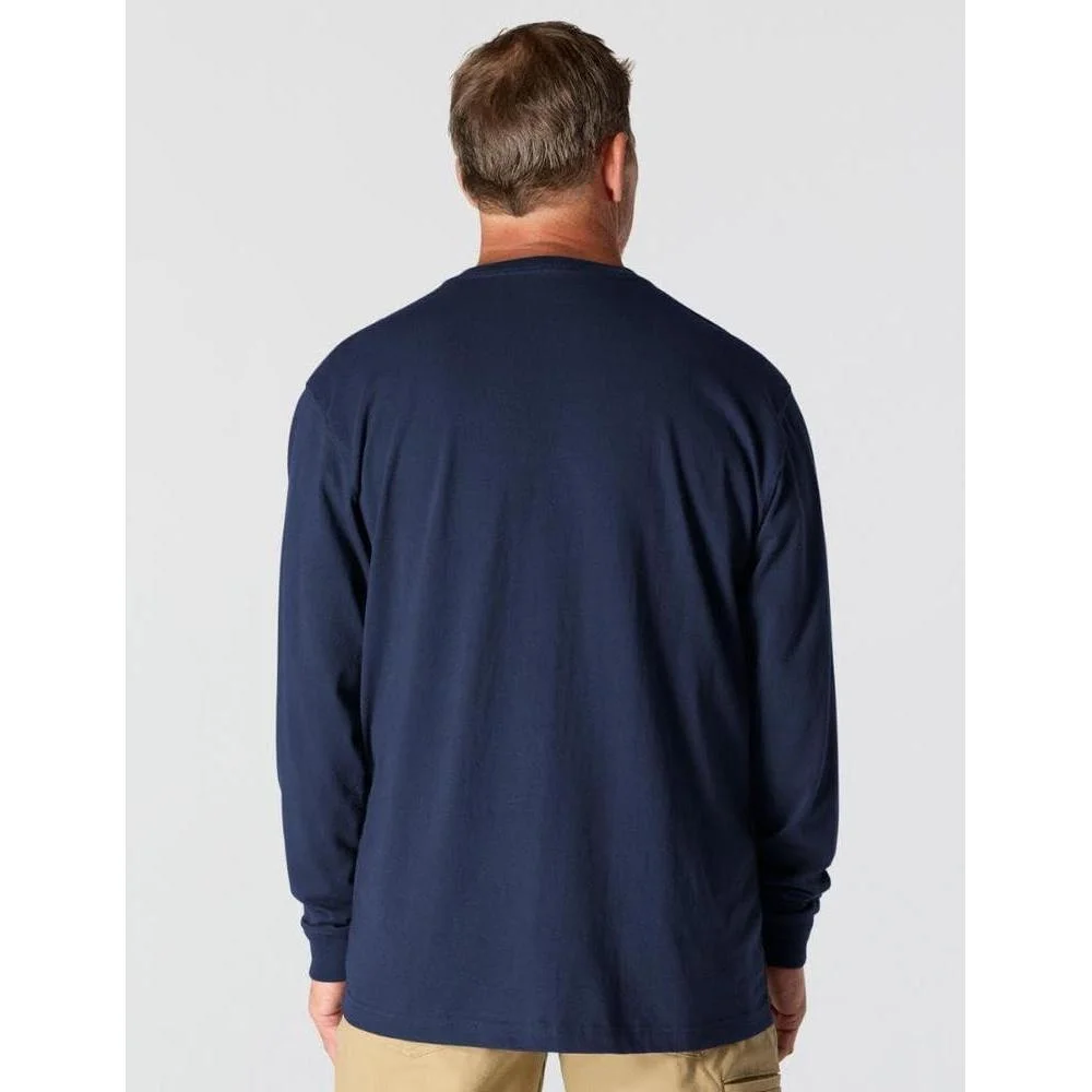 Camiseta de trabajo Carhartt de manga larga con bolsillo para hombre, ajuste holgado y resistente para actividades intensas