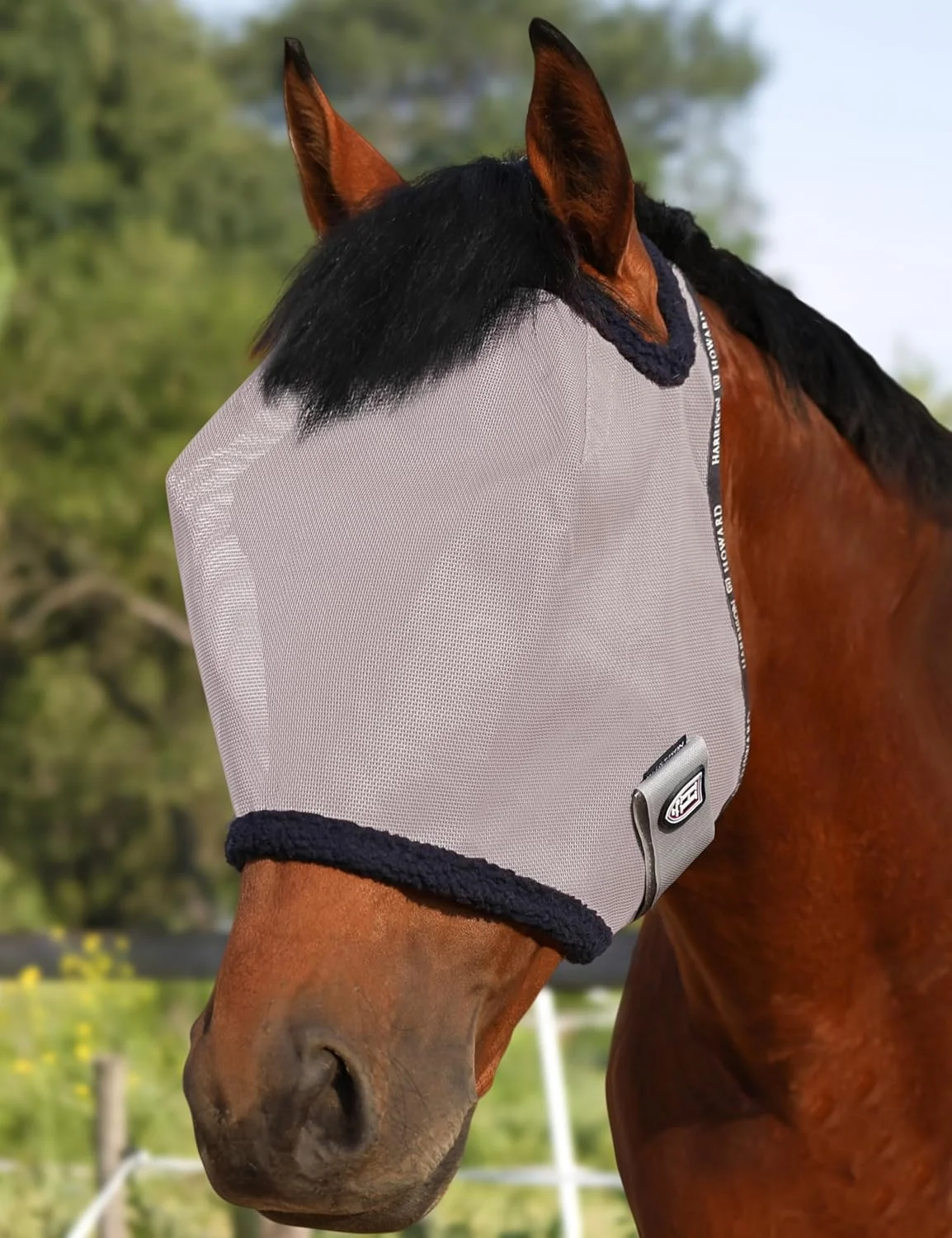 Cabestro para caballo Harrison Howard All Round Mesh UV Protective talla L gris