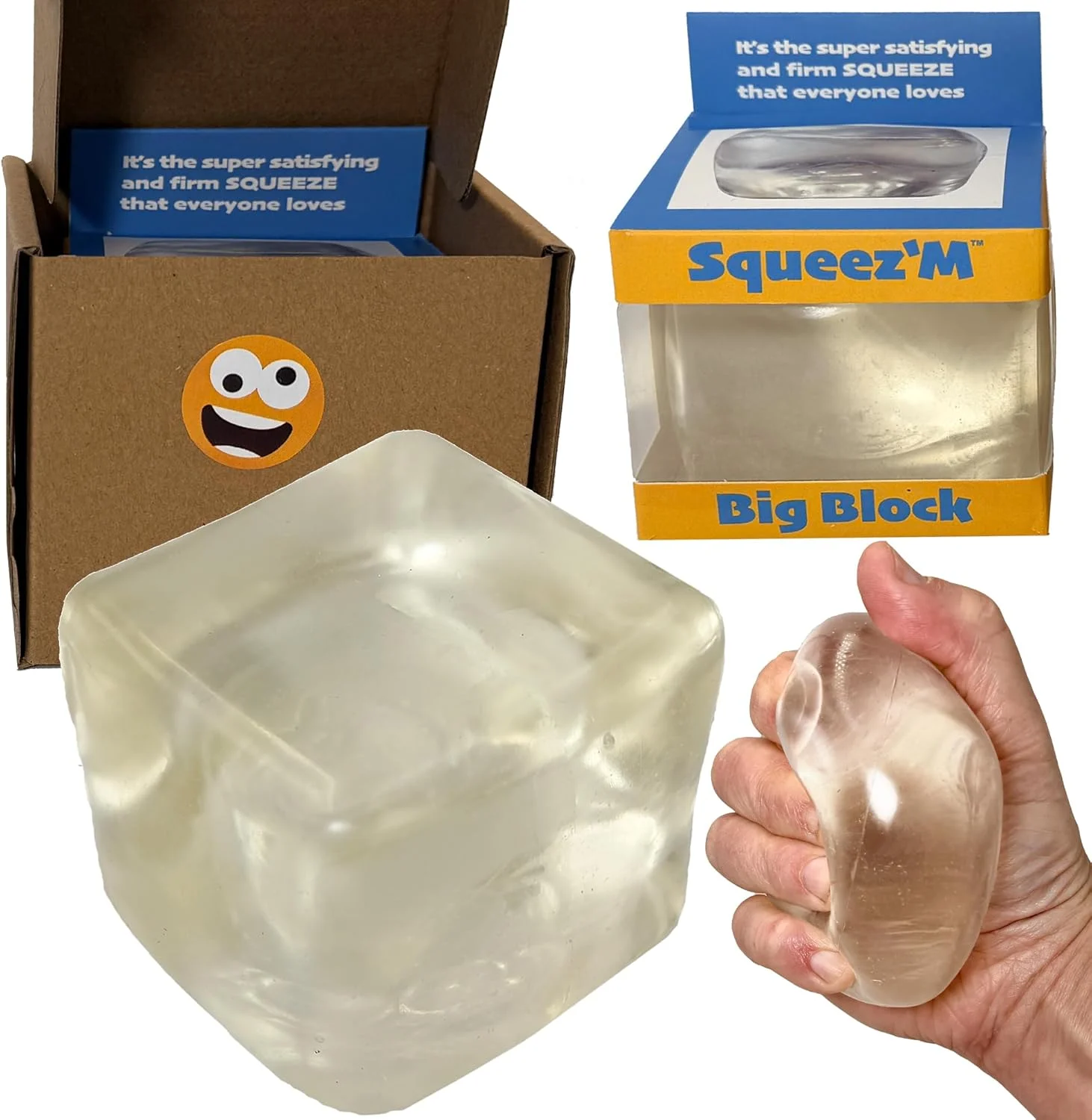Cubo antiestres Squeez'M Big Block Premium tamaño grande