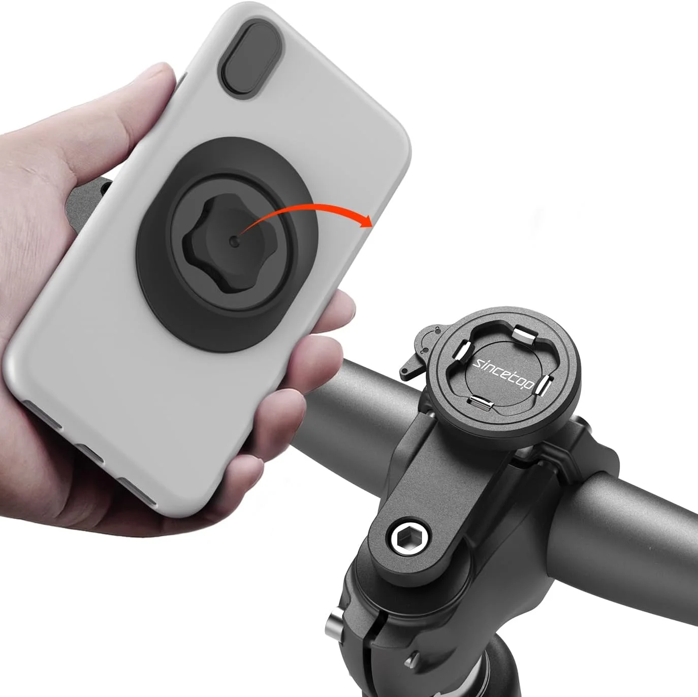 Soporte para celular de bicicleta Sincetop aluminio M6 stem cap