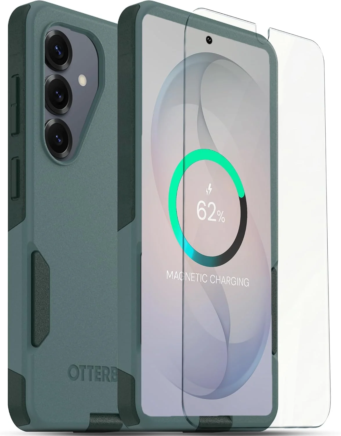 Funda OtterBox Commuter Series para Samsung Galaxy S26 con protector de pantalla verde