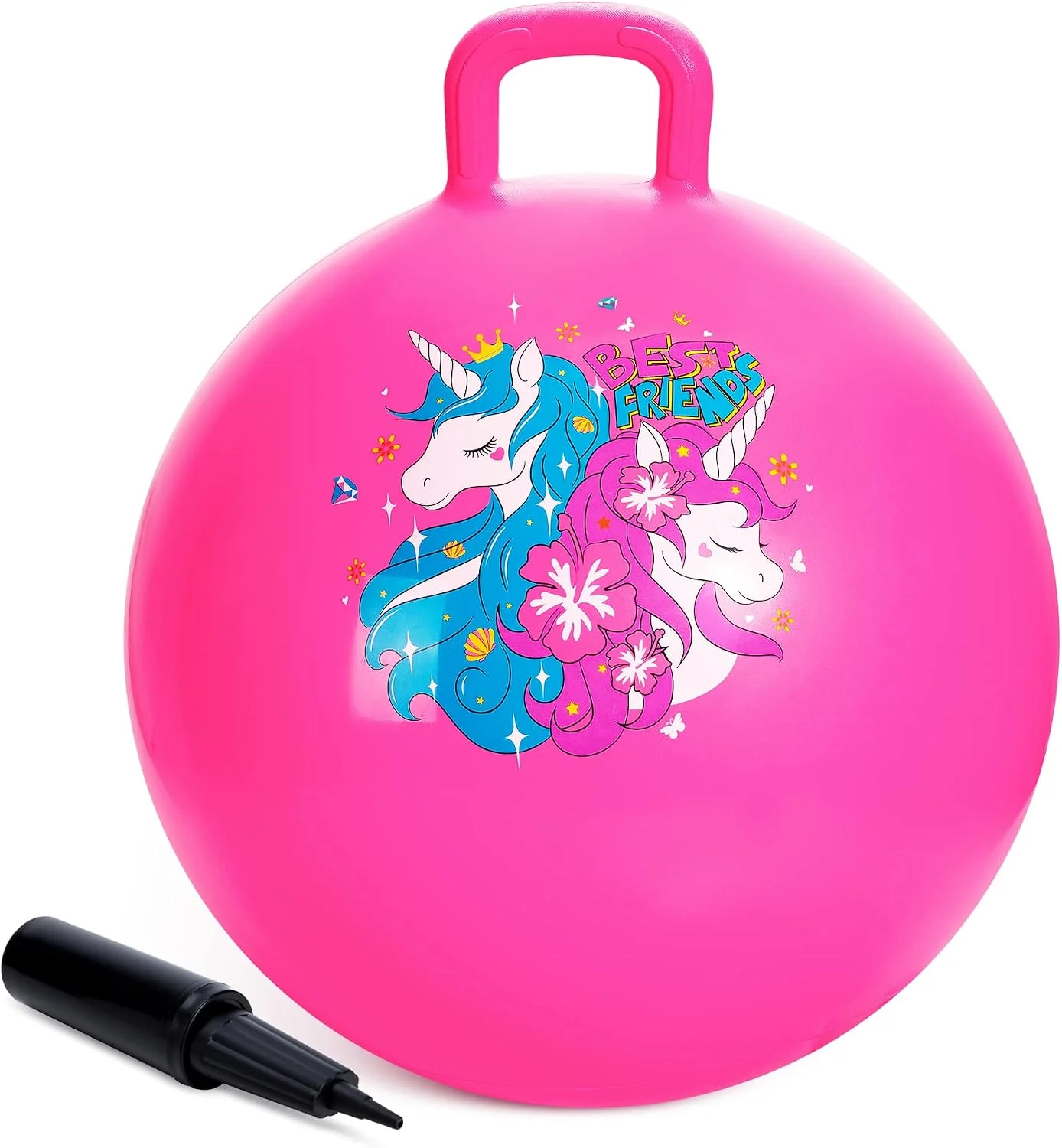 Pelota saltarina Zoojoy Unicornio 18 pulgadas con asa